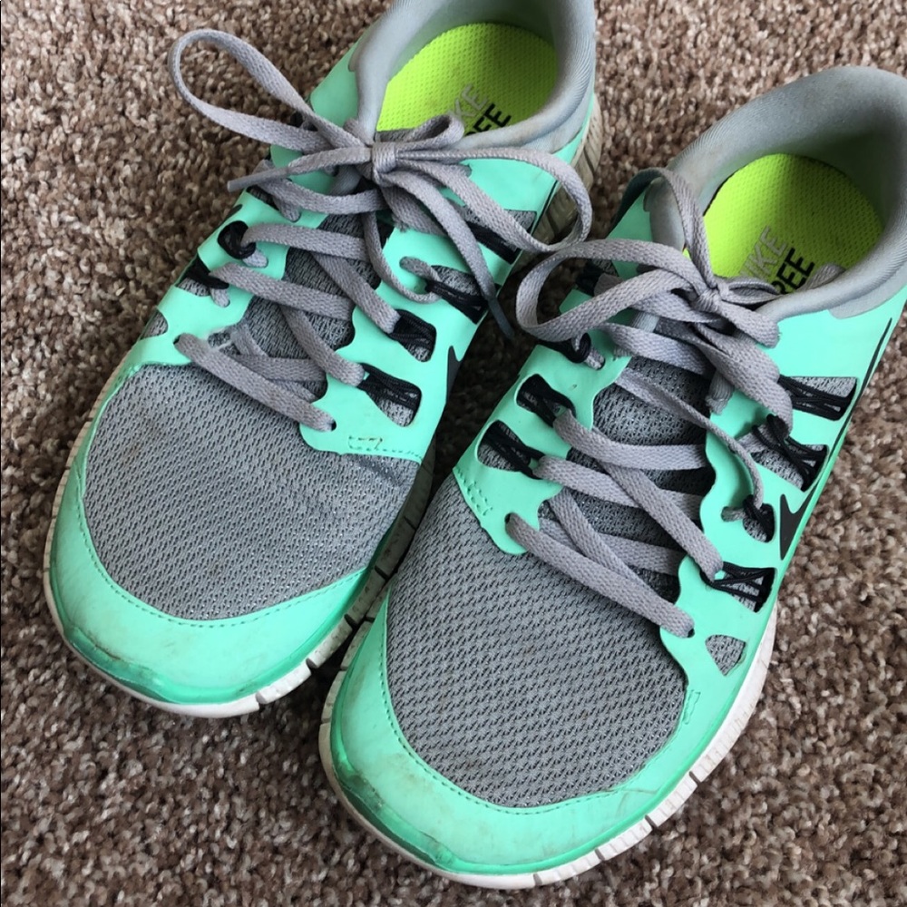Teal Nike free still has a lot of life left